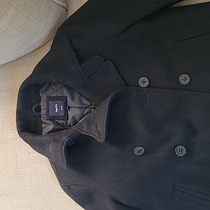 GapKids Black Wool Pea Coat Medium